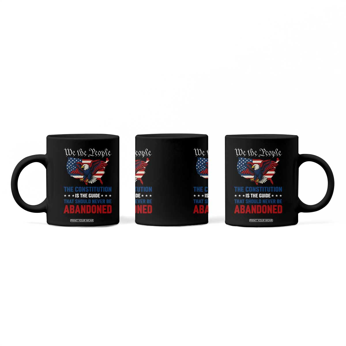 We the People Patriotic Eagle Coffee Mug Defend the Constitution American Flag TS02 Print Your Wear