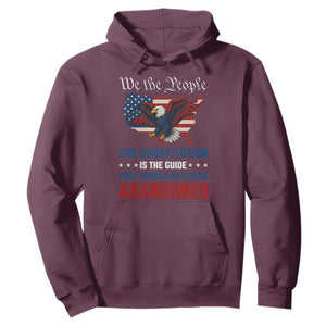 We the People Patriotic Eagle Hoodie Defend the Constitution American Flag TS02 Maroon Print Your Wear