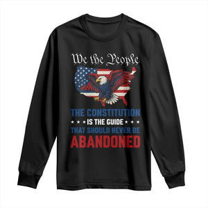 We the People Patriotic Eagle Long Sleeve Shirt Defend the Constitution American Flag TS02 Black Print Your Wear