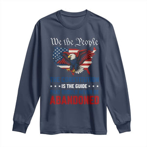 We the People Patriotic Eagle Long Sleeve Shirt Defend the Constitution American Flag TS02 Navy Print Your Wear