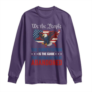 We the People Patriotic Eagle Long Sleeve Shirt Defend the Constitution American Flag TS02 Purple Print Your Wear