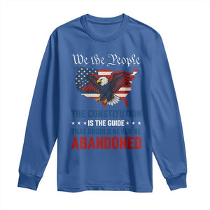 We the People Patriotic Eagle Long Sleeve Shirt Defend the Constitution American Flag TS02 Royal Blue Print Your Wear