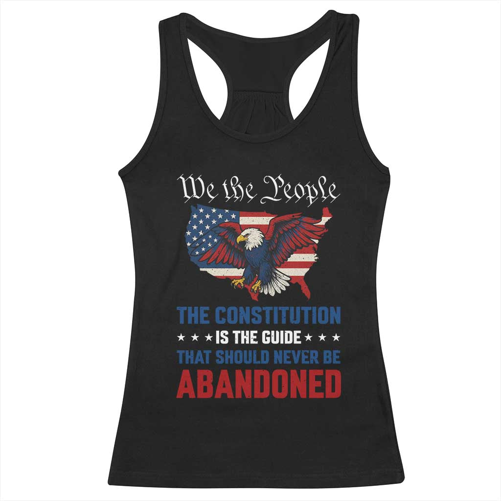 We the People Patriotic Eagle Racerback Tank Top Defend the Constitution American Flag TS02 Black Print Your Wear