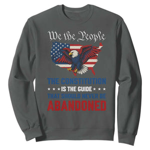 We the People Patriotic Eagle Sweatshirt Defend the Constitution American Flag TS02 Dark Heather Print Your Wear