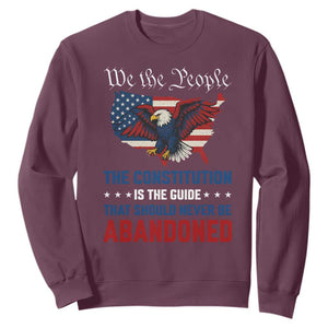 We the People Patriotic Eagle Sweatshirt Defend the Constitution American Flag TS02 Maroon Print Your Wear
