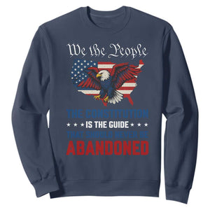 We the People Patriotic Eagle Sweatshirt Defend the Constitution American Flag TS02 Navy Print Your Wear