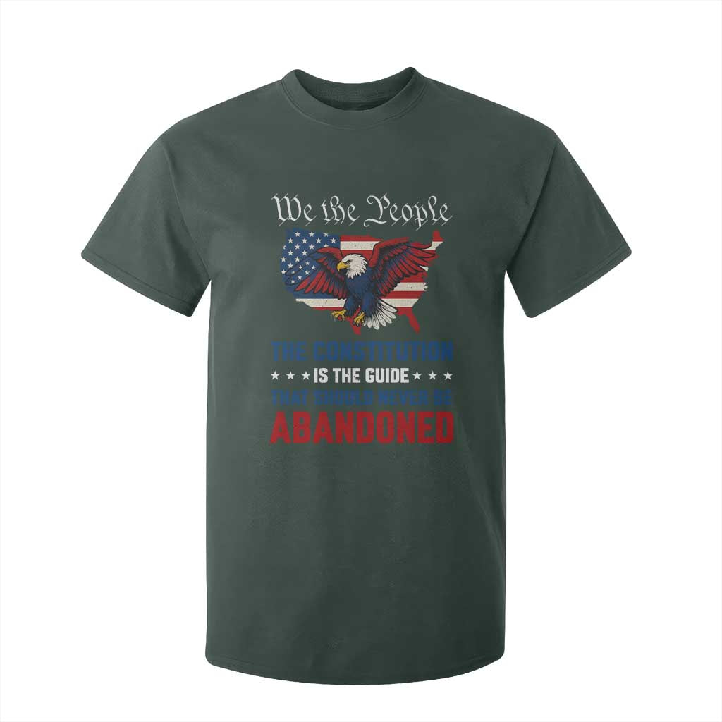 We the People Patriotic Eagle T Shirt For Kid Defend the Constitution American Flag TS02 Dark Forest Green Print Your Wear