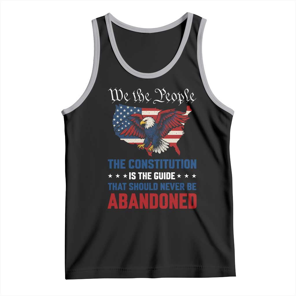 We the People Patriotic Eagle Tank Top Defend the Constitution American Flag TS02 Black Athletic Heather Print Your Wear