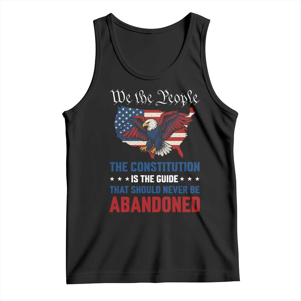 We the People Patriotic Eagle Tank Top Defend the Constitution American Flag TS02 Black Print Your Wear