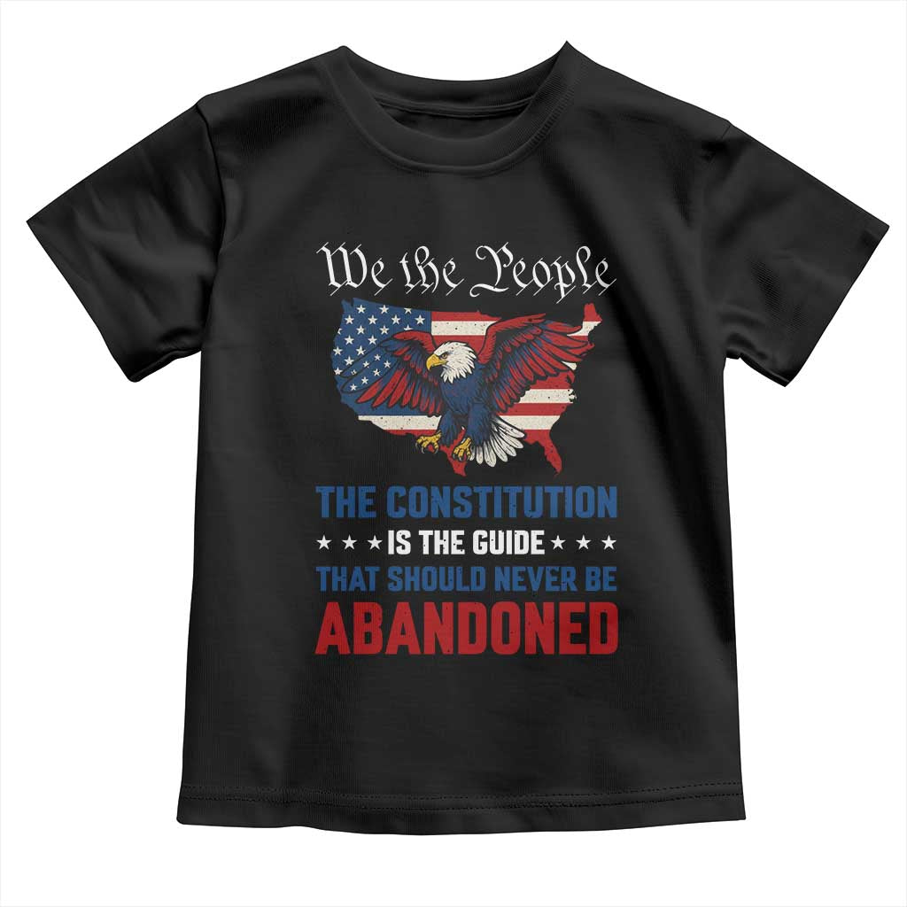 We the People Patriotic Eagle Toddler T Shirt Defend the Constitution American Flag TS02 Black Print Your Wear