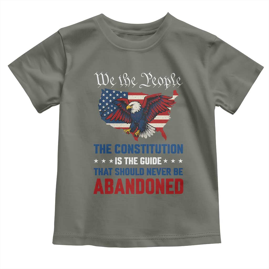 We the People Patriotic Eagle Toddler T Shirt Defend the Constitution American Flag TS02 Military Green Print Your Wear