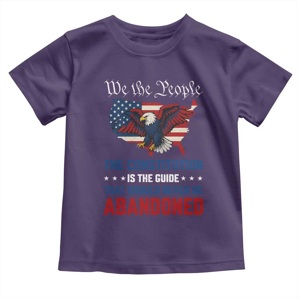 We the People Patriotic Eagle Toddler T Shirt Defend the Constitution American Flag TS02 Purple Print Your Wear