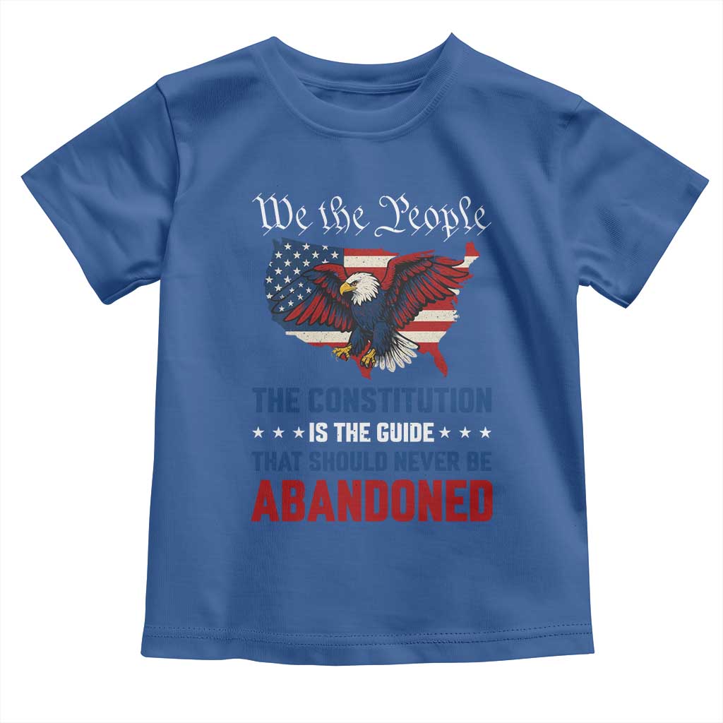 We the People Patriotic Eagle Toddler T Shirt Defend the Constitution American Flag TS02 Royal Blue Print Your Wear