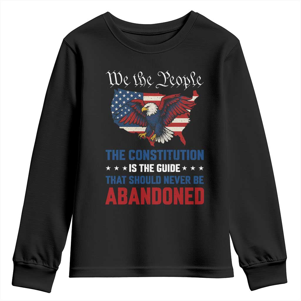 We the People Patriotic Eagle Youth Sweatshirt Defend the Constitution American Flag TS02 Black Print Your Wear