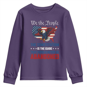 We the People Patriotic Eagle Youth Sweatshirt Defend the Constitution American Flag TS02 Purple Print Your Wear