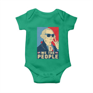 We the People Retro George Washington Baby Onesie Patriotic American Founding Fathers Peace Sign TS02 Irish Green Print Your Wear