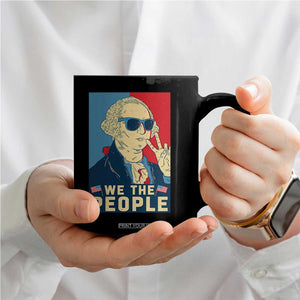 We the People Retro George Washington Coffee Mug Patriotic American Founding Fathers Peace Sign TS02 Print Your Wear