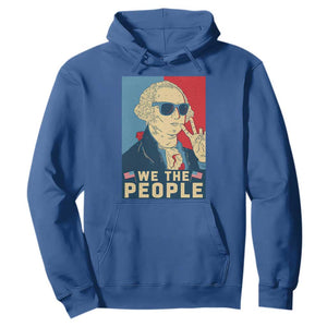 We the People Retro George Washington Hoodie Patriotic American Founding Fathers Peace Sign TS02 Royal Blue Print Your Wear