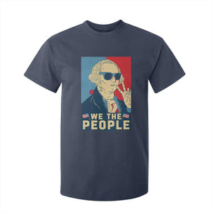 We the People Retro George Washington T Shirt For Kid Patriotic American Founding Fathers Peace Sign TS02 Navy Print Your Wear