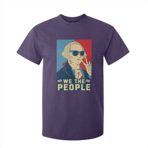 We the People Retro George Washington T Shirt For Kid Patriotic American Founding Fathers Peace Sign TS02 Purple Print Your Wear