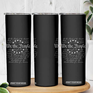 We the People Skinny Tumbler US Constitution Preamble 4th Of July Patriotic Stars TS02 Print Your Wear