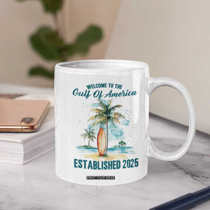 Welcome To America's Gulf Coffee Mug Established 2025 Retro Vintage Beach TS10 Print Your Wear