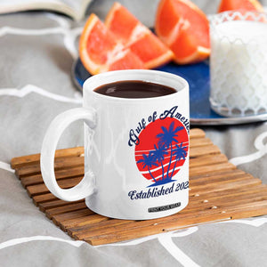 Welcome To America's Gulf Coffee Mug Established 2025 Trump Mexico Vintage Summer Beach Vibes TS10 Print Your Wear