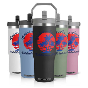 Welcome To America's Gulf Flip Straw Tumbler Established 2025 Trump Mexico Vintage Summer Beach Vibes TS10 Print Your Wear