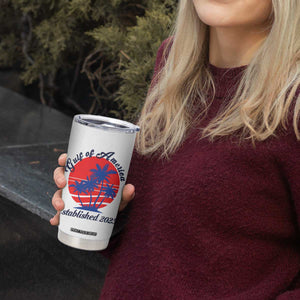 Welcome To America's Gulf Tumbler Cup Established 2025 Trump Mexico Vintage Summer Beach Vibes TS10 Print Your Wear