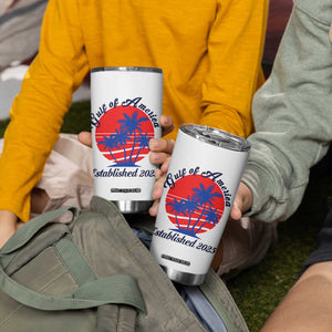 Welcome To America's Gulf Tumbler Cup Established 2025 Trump Mexico Vintage Summer Beach Vibes TS10 Print Your Wear
