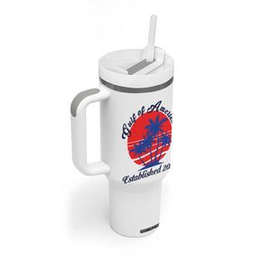 Welcome To America's Gulf Tumbler With Handle Established 2025 Trump Mexico Vintage Summer Beach Vibes TS10 Print Your Wear