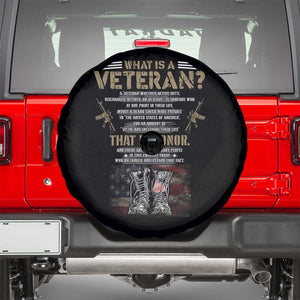 What Is A Veteran That Is Honor American Flag Spare Tire Cover Veteran's Day TS11 Black Print Your Wear