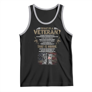 What Is A Veteran That Is Honor American Flag Tank Top Veteran's Day TS11 Black Athletic Heather Print Your Wear