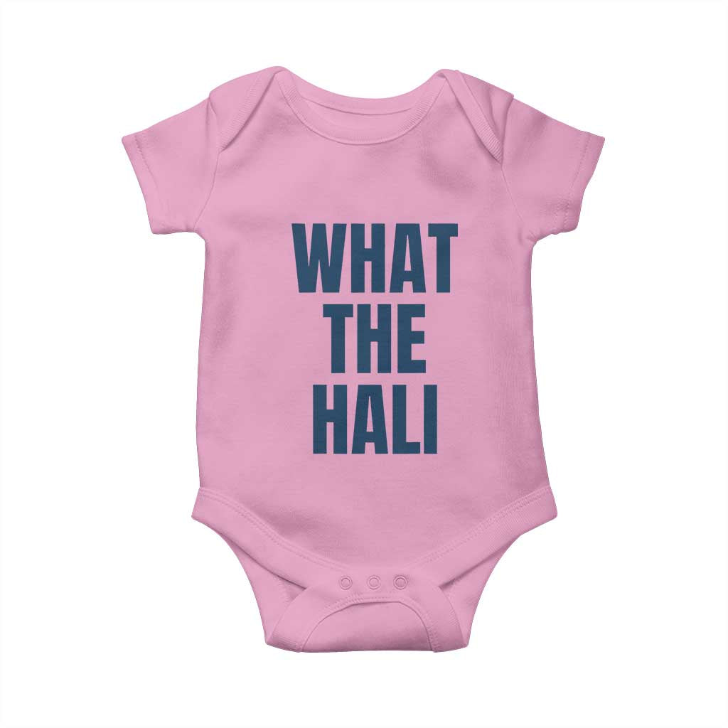 What The Hali Baby Onesie Indiana Hoosier Funny Basketball Overrated TS02 Light Pink Print Your Wear