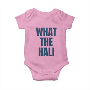 What The Hali Baby Onesie Indiana Hoosier Funny Basketball Overrated TS02 Light Pink Print Your Wear