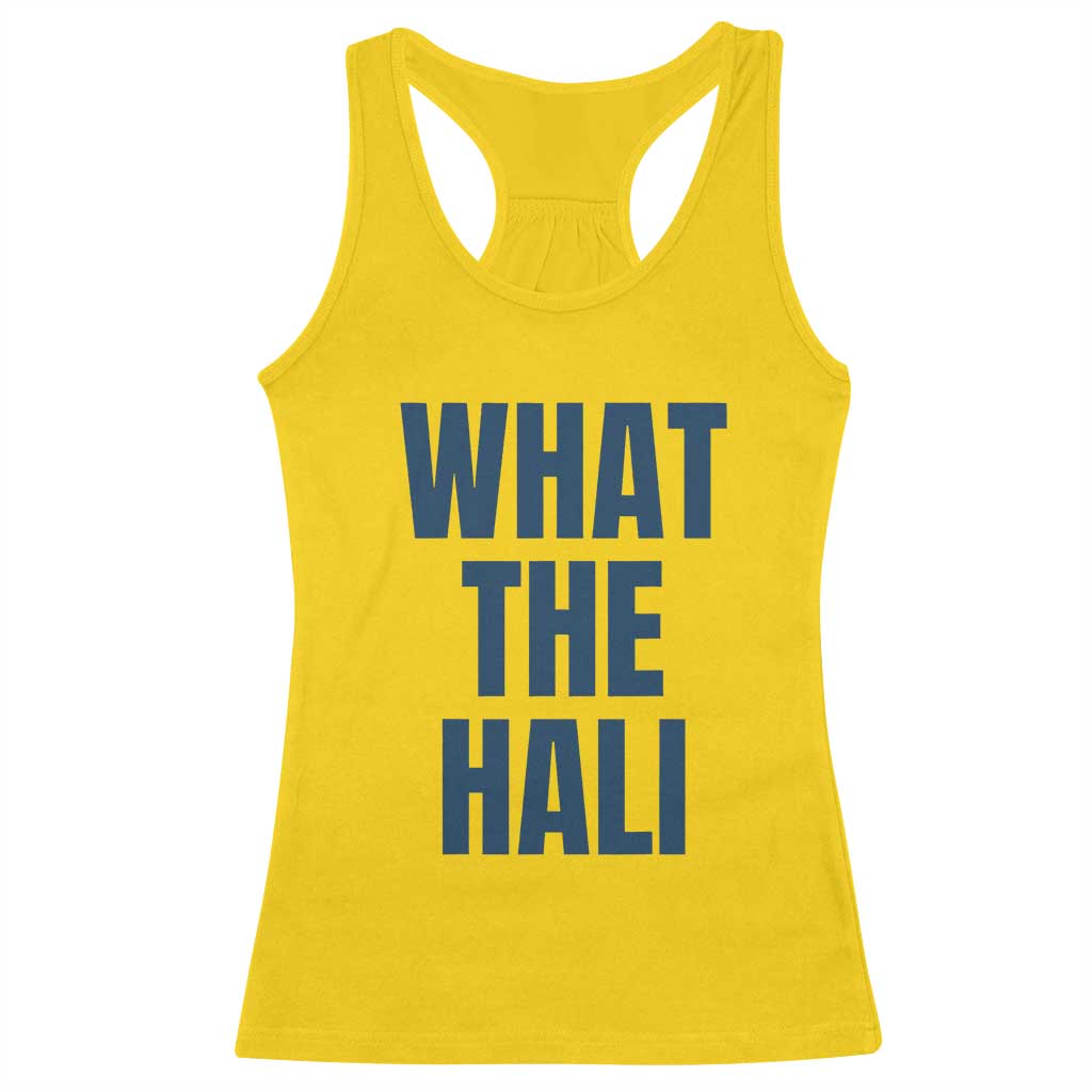 What The Hali Racerback Tank Top Indiana Hoosier Funny Basketball Overrated TS02 Daisy Print Your Wear