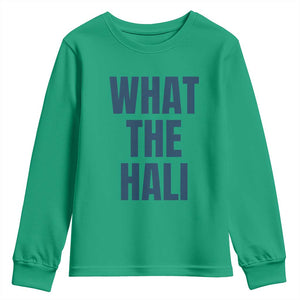 What The Hali Youth Sweatshirt Indiana Hoosier Funny Basketball Overrated TS02 Irish Green Print Your Wear