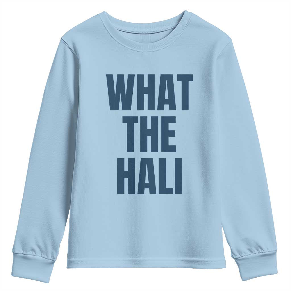 What The Hali Youth Sweatshirt Indiana Hoosier Funny Basketball Overrated TS02 Light Blue Print Your Wear