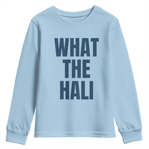What The Hali Youth Sweatshirt Indiana Hoosier Funny Basketball Overrated TS02 Light Blue Print Your Wear