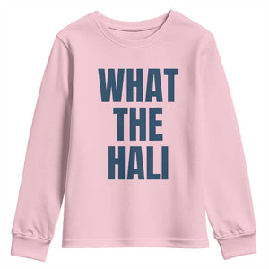What The Hali Youth Sweatshirt Indiana Hoosier Funny Basketball Overrated TS02 Light Pink Print Your Wear