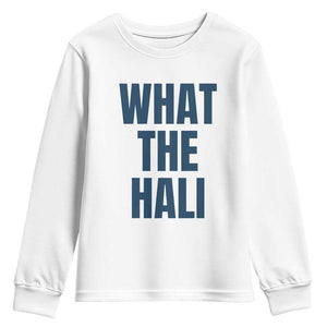 What The Hali Youth Sweatshirt Indiana Hoosier Funny Basketball Overrated TS02 White Print Your Wear
