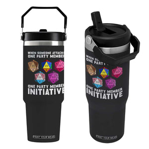 When Someone Attacks One Party Member D20 Dice LGBTQ Ally Flip Straw Tumbler TS10 One Size: 30 oz Black Print Your Wear