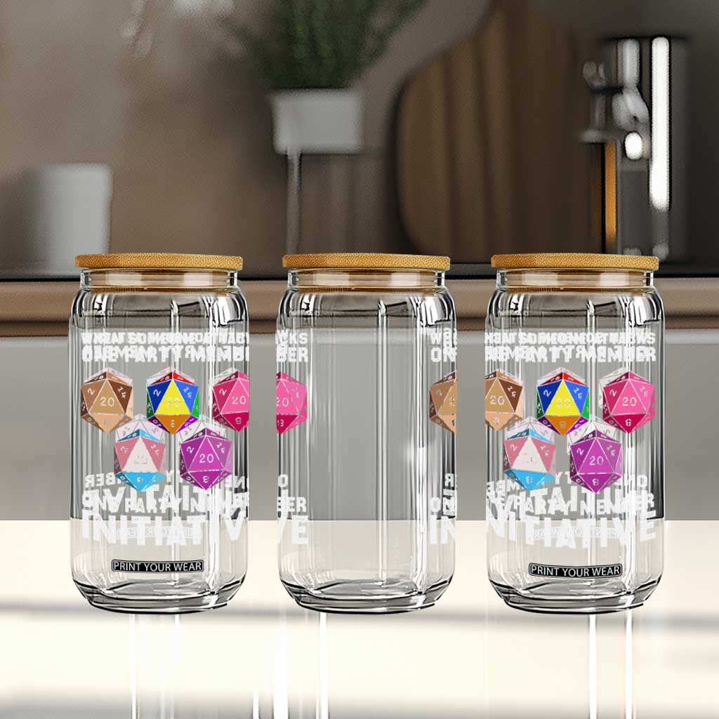 When Someone Attacks One Party Member D20 Dice LGBTQ Ally Glass Can TS10 Print Your Wear