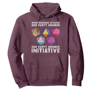 When Someone Attacks One Party Member D20 Dice LGBTQ Ally Hoodie TS10 Maroon Print Your Wear