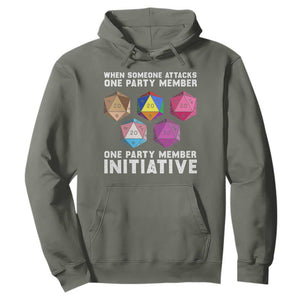 When Someone Attacks One Party Member D20 Dice LGBTQ Ally Hoodie TS10 Military Green Print Your Wear