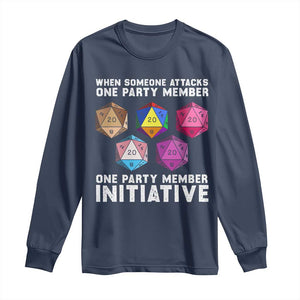 When Someone Attacks One Party Member D20 Dice LGBTQ Ally Long Sleeve Shirt TS10 Navy Print Your Wear