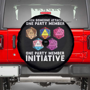 When Someone Attacks One Party Member D20 Dice LGBTQ Ally Spare Tire Cover TS10 Black Print Your Wear