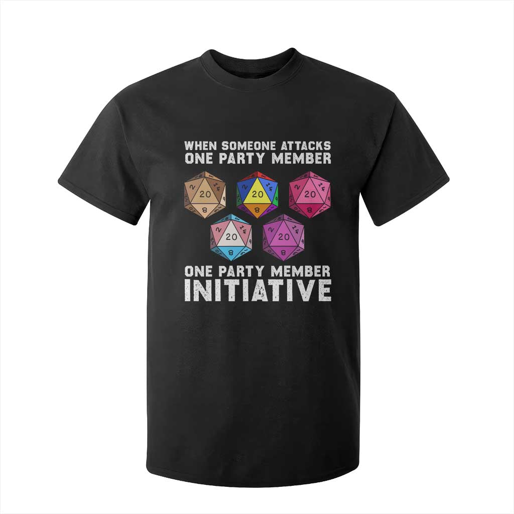 When Someone Attacks One Party Member D20 Dice LGBTQ Ally T Shirt For Kid TS10 Black Print Your Wear