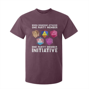 When Someone Attacks One Party Member D20 Dice LGBTQ Ally T Shirt For Kid TS10 Maroon Print Your Wear