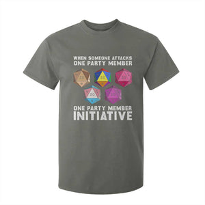 When Someone Attacks One Party Member D20 Dice LGBTQ Ally T Shirt For Kid TS10 Military Green Print Your Wear